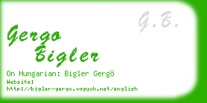 gergo bigler business card